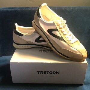 Tretorn White and Tan Sneakers Retro-Inspired Design